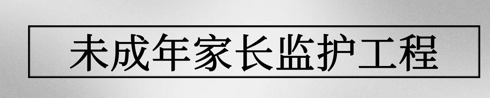 未成年人家长监护体系